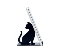 Balvi Soporte Smartphone Feline Color Negro Apto para la Oficina, el Escritorio, Dormitorio, o salón