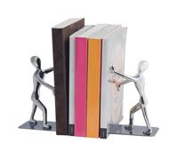 Balvi Sujeta Libros Shadow Color Cromado Conjunto de 2 sujetalibros Zinc