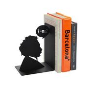 Balvi Sujetalibros Einstein Color Negro Sujetalibros Decorativo con la icónica Figura de Albert Einst