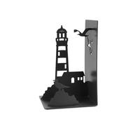 Balvi Sujetalibros Lighthouse Color Negro Clásica Vista de la Costa: Faro y gaviotas Metal