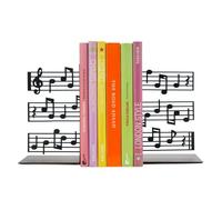 Balvi Sujetalibros Musik Color Negro Un Pentagrama Llevado a Soporte de Libros Metal