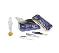 Balvi Tenedor aperitivo Conserverie Anchois Diseño retro de conserva de anchoas Lata/inox