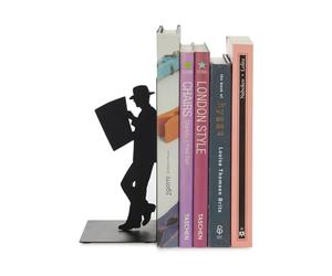 Balvi - The Reader sujetalibros Decorativo de Metal en Color Negro. Diseño Original