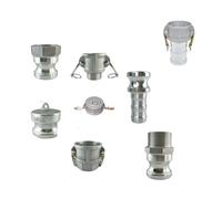 BALYDLUL 1 Unidad de Conector Adaptador de Acoplamiento de Ranura de Bloqueo de Leva for tubería de aleación de Aluminio con Rosca Macho/Hembra de 3/4", 1", 2", 2.5", 3", 4", 5" y 6".(6")