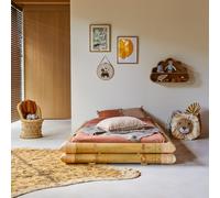 Balyss - Cama futón infantil de bambú de 90 cm x 190 cm H 36 x B 115 x T 215 cm