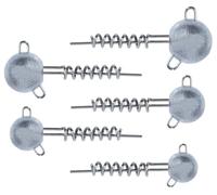 Balzer Shirasu Screw Jig Set Cabezales de tornillo para peces de goma, cabezales en espiral para cebos de goma, cabezales de jig, cabezas de plomo para softbaits, ejecución: 10 g, 15 g, 20 g, 25 g,