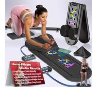 BAM Athletica Serenity - Tabla reformadora de pilates plegable | Máquina compacta de pilates para el hogar para un núcleo suave, equilibrio y movilidad | Tabla de pilates de bajo impacto con