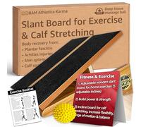 BAM Athletica - Tabla inclinada profesional para estiramiento de pantorrillas, tabla inclinada ancha para sentadillas, tabla inclinada ajustable y estirador de pantorrillas, entrenamientos, ejercicio
