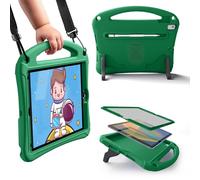 Bam Bino Funda Space Suit para iPad 9ª generación, iPad 8ª/7ª/10.2 Pulgadas para niños | Funda Ligera con Protector de Pantalla, manija, Soporte, Correa para Hombro, Porta lápices (Verde Menta)