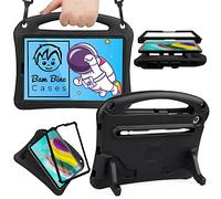 Bam Bino Space Suit - Funda Resistente para Samsung Galaxy Tab S5e 10.5, diseñada en Australia, para niños, Soporte para lápiz Capacitivo, Protector de Pantalla, Correa (Color Negro cósmico)