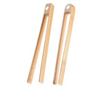 Bam-Boo - Pinzas clásicas para tostadas de cocina de madera | Pinzas para tostadora bam-Boo | Pinzas de madera natural de 8.7 pulgadas de largo | Pinzas magnéticas de cocina de madera para frutas, pan