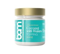 BAM Coco con topping de gofres, 200 mililitros, preparación fría y caliente, suave y cremoso, horneado en casa o profesional