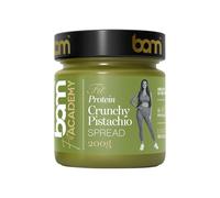 BAM Crema de Pistacho Proteica, 200 g - Crema de Pistacho Crujiente con 40% de Pistachos y Proteínas Añadidas