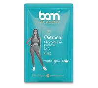 BAM Gachas de avena, chocolate y gachas de proteínas de coco, aperitivo saludable para el desayuno, 1 bolsa de 60 g