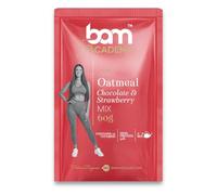 BAM Gachas de avena, chocolate y gachas de proteínas de fresa, aperitivo saludable para el desayuno, 1 bolsa de 60 g