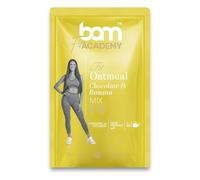 BAM Gachas de avena, chocolate y gachas de proteínas de plátano, aperitivo saludable para el desayuno, 1 bolsa de 60 g