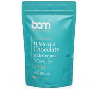 BAM Lujosa mezcla de bebida de chocolate caliente blanco con polvo de coco, 220 g, 7 porciones