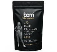 BAM Pepitas de Chocolate Negro sin Azúcar Añadido, 250 g - Chocolate para Fundir - Gotas y Chispas de Repostería con 55.4% de Cacao