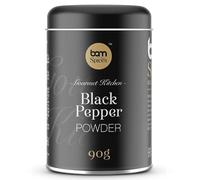 BAM Pimienta Negra Molida, 90 g - Pimienta Negra de Aroma Intenso - Sazonador Versátil para Sopas, Salsas, Carnes, Pescados y Verduras