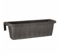 Bama Jardinera Golondrinas Paja de balcón, Antracita, 60 x 20 x 18,5 cm