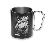 Bamako Mali Blueprint City Map - Mosquetón de metal con asa para acampar