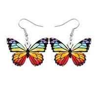 BAMAY Acrílico Insectos Mariposa Monarca Pendientes Colgante Joyería Azul Morpho Mariposa Pendientes para Mujer Niñas Charms Regalos (Multicolor)