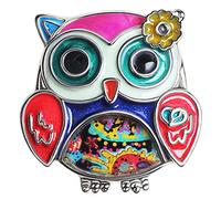 BAMAY Aleación de Zinc Lindo Pajaro Buho Broche Alfileres Joyería Esmalte Anime Buho Regalos para Mujer Niña Bufanda Solapa Alfiler Encantos (Multicolor)