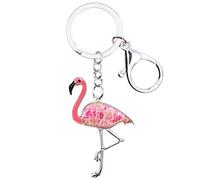 BAMAY Esmalte De Aleación De Llavero Lindo Pájaro Flamenco Flamingo Regalos Para Mujeres Niñas Coche Llavero Bolso Charms Mochila Accesorios (Rosa)
