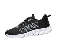 Bambas Mujer Vestir - Zapatillas De Running Transpirables para Mujer Deportivas De Suela Suave para Parejas con Los Mismos Cien Zapatos Blancos (Black 38)