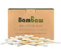 Bastoncillos para Oídos de Bambú | Bastoncillos Ecológicos | Palillos Limpiadores de Oídos | Bastoncillos de Madera | Biodegradables | Bote Dispensador Ecológico | 400 Unidades | Bambaw