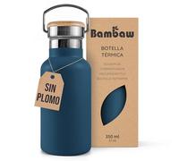 Bambaw Botella Agua Acero Inoxidable 350 ml, Botella Isotermica 350 ml Resistente a la Corrosión, Garrafa Inox 350ml para Viajes y Deporte, Garrafa Termica Pequeña Inox Reutilizable (Azul Índigo)