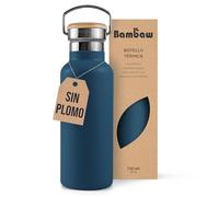 Bambaw Botella Agua Termica 750ml, Cantimplora Acero Inoxidable, Garrafa Termica, Mantiene las Bebidas Frías 24h y Calientes 12h, Botella Acero Inoxidable 750ml Duradera y Sin Fugas (Azul Índigo)