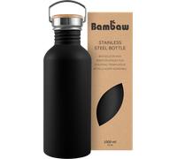 Bambaw Botella de Acero Inoxidable 1000 ml - Jet Black Bambaw