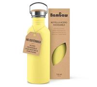 Bambaw Botella de Agua Inoxidable 750ml No Térmica - Deportiva, Reutilizable sin BPA - Amarillo Girasol