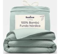 Bambaw Funda Nordica 200x200 Bambú, para Cama 140 cm, Sábanas Frescas para Verano con Propiedades Térmicas, Sabanas Transpirables Antiacaros, Funda Nordica Hipoalergenica (Verde Agua)