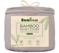 Bambaw Funda Nordica 240x220cm Bambu, Funda Nordica Bambu Cama 150/160 cm, Sabanas Refrescantes Verano e Invierno, Ropa de Cama Antiacaros y Antialergias, Certificado Oeko-Tex (Gris)