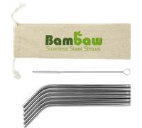 Bambaw Juego de Pajitas de Acero Inoxidable - 1 set Bambaw