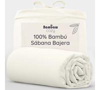 Bambaw Sabana Bajera 140x200 cm Bambu, Bolsillo de 35 cm, Sabanas de Verano e Invierno para Cama 140 cm, Sábana Bajera Bambu Antiacaros e Hipoalergenico, Sabanas Bajeras Certificadas Oeko-Tex (Beige)