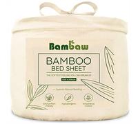 Bambaw Sabana Bajera 150x200 Bambu Cama 150 cm, Bolsillo de 35cm, Sábanas de Bambu 150 cm Hipoalergenico y Antiacaros, Sabanas Frias para el Verano y el Invierno, Certificado Oeko-Tex (Beige)