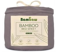 Bambaw Sabana Bajera 180x200 Bambu para Cama 180, Bolsillo 35 cm, Sábanas Bambú Antiacaros e Hipoalergénicas, Sabanas Enfriadoras y Termorregulables, Ropa de Cama 180x200 cm Sostenible (Gris Oscuro)