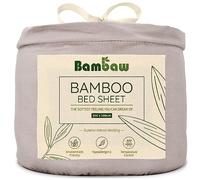 Bambaw Sabana Bajera 200x200 Bambu, Bolsillo 35 cm, Sabanas de Bambu 200x200 cm, Ropa de Cama Antiacaros de Bambú Hipoalergenico, Sabanas Fria para Verano Transpirables, Sabana 200x200 Suave (Gris)