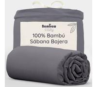 Bambaw Sabana Bajera Bambu 90x200 cm, Bolsillo 35 cm, Sábanas Bajera Bambú para Cama 90, Sábanas 90x200 Antiacaros e Hipoalerganicas, Ropa de Cama Bambu Refrescante, Certificado Oeko-Tex (Antracita)