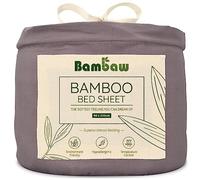 Bambaw Sábana Bajera Bambu 90x200 cm para Cama 90, Bolsillo 35 cm, Sábanas Hipoalergénicas Antiácaros, Ropa de Cama Termorreguladora, Sabanas de Bambu 90x200 para Todo el Año (Gris Oscuro)