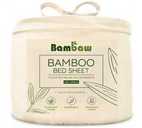 Bambaw Sabana Bajera de Bambu 160x200 cm, Bolsillo de 35 cm, Sábanas Antiácaros y Hipoalergenico para Cama 160, Ropa de Cama Refrescante y Antisudor, Certificado Oeko-Tex (Beige)