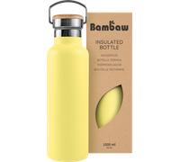 Bambaw Botella térmica 1 litro, Botella agua amarillo, Botella agua acero inoxidable 1 litro, Botella metalica, Botella agua gimnasio, Cantimplora acero inoxidable - Amarillo girasol
