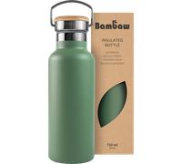 Bambaw Botella térmica 750ml, Botella agua verde, Botella agua acero inoxidable 750ml, Botella gimnasio, Termo agua, Botella reutilizable - Verde salvia