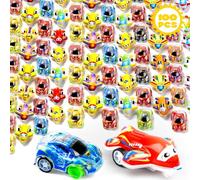 Bambebe 100PCS Coches de Juguetes para Niños 2 años, Mini Vehículosn, Coches Bebe 12 18 Meses, Pull Back Car Toy