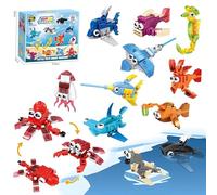 Bambebe 12 Regalos de Fiesta de Cumpleaños Infantil - Juego de Bloques de Construcción de Animales para Niños, Favores de Fiesta y Relleno para Piñata, Juguetes Creativos para Niños de 6 a 12 Años