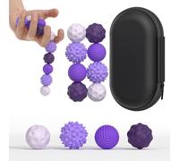 Bambebe 8 Bolas Magnéticas Antiestrés de Silicona - Juguetes Sensoriales con Texturas para Adultos y Niños, Pelotas de Acupresión para Aliviar Ansiedad, Estrés y Estimulación Táctil