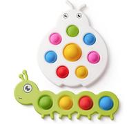 Bambebe Juego de 2 Juguetes Sensoriales Fidget Popper para Bebés a Partir de 10 Meses, Juguetes Montessori de Burbujas para Niños de 1 a 3 Años, Habilidades Motoras Finas y Alivio del Estrés